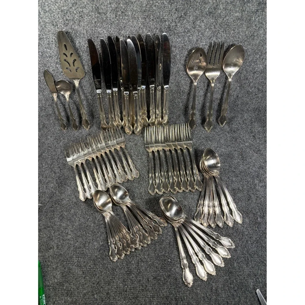 Supreme Cutlery by Towle E.P., Korea 'Baroness' Flatware Set 60pc Vintage